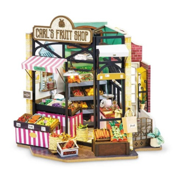 ROEDG142 ROBOTIME Rolife Carl's Fruit Shop DG142 Vegetable Market DIY Miniature