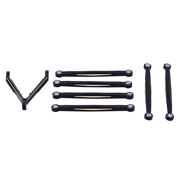 DTSCX24-68 HOBBY DETAILS Aluminum Alloy Shell Lower Tie Rod B Style for Axial SCX24 Jeep Wrangler Black Gold Color
