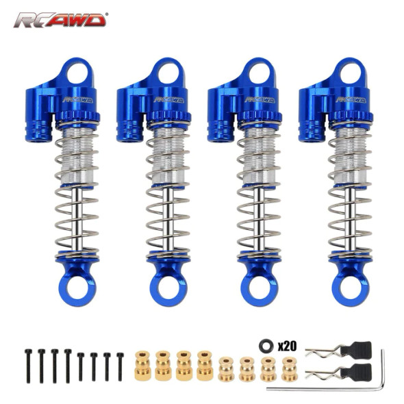 RCAWDSCX2482NB RCAWD Axial SCX24 Oil Filled Type Shock Absorber Upgrade Parts - Blue