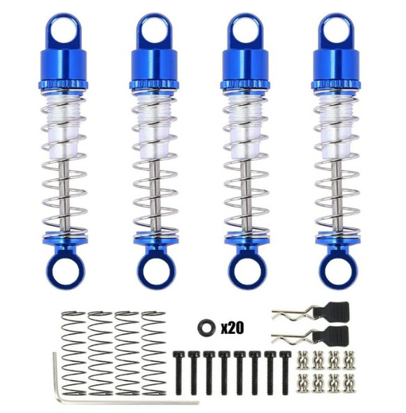 RCAWDAXI31612B RCAWD Threaded Shock Absorber Damper for SCX24 - Blue