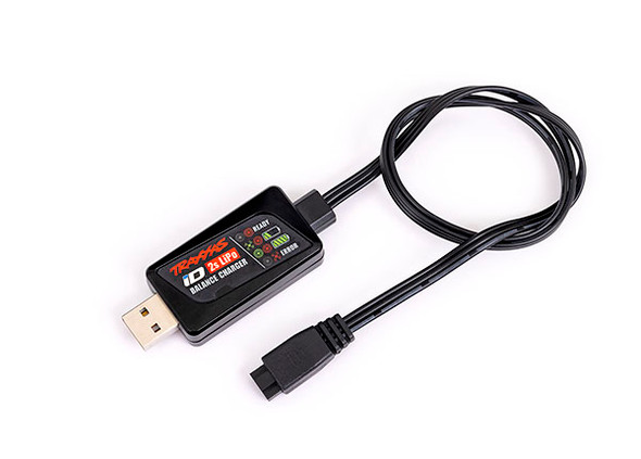 TRA9767 TRAXXAS Charger, iD® Balance, USB (2-cell 7.4 volt LiPo with iD® connector only)
