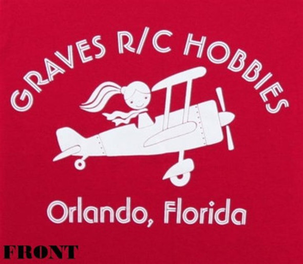 GVSLADIESAIR-C GRAVES R/C HOBBIES LADIES AIRPLANE T-SHIRT