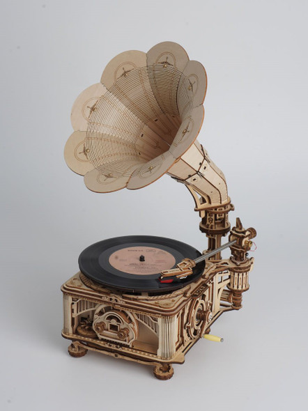 ROELKB01 ROBOTIME ROKR Mechanical Wood Models; Classical Gramophone