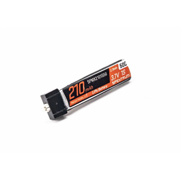 SPMX2101S50 SPEKTRUM 3.7V 210mAh 1S 50C LiPo Battery: JST PH1.25 Connector