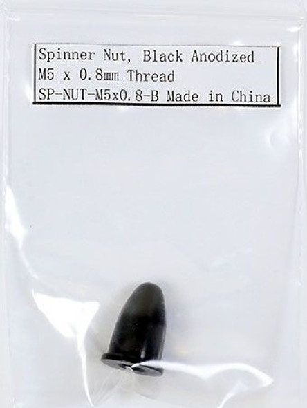 INDSPNUTM5X0.8B INNOV8TIVE DESIGNS Spinner Nut for Threaded M5 x 0.8mm Shaft - Black Anodized