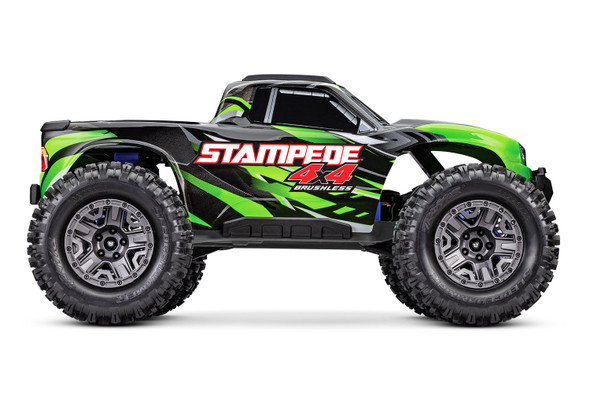 TRA67154-4GRN TRAXXAS Stampede 4x4 Brushless: 1/10 Scale 4WD Monster Truck with TQ 2.4GHz Radio System - Green