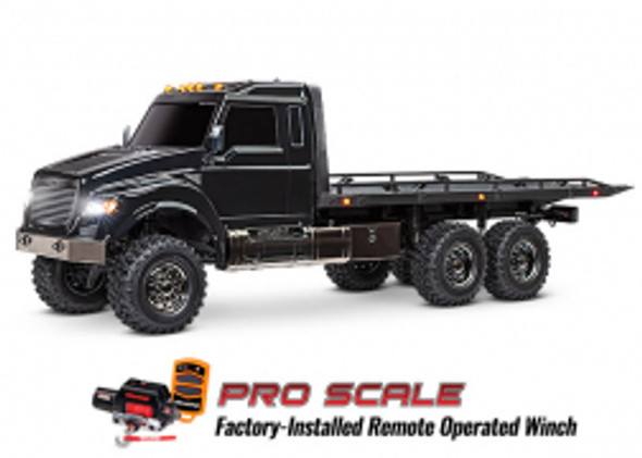 TRA88086-84 TRAXXAS TRX-6 Ultimate RC Hauler: 6x6 Electric Flatbed Truck with TQi Traxxas Link Enabled 2.4GHz Radio & Factory Installed Winch