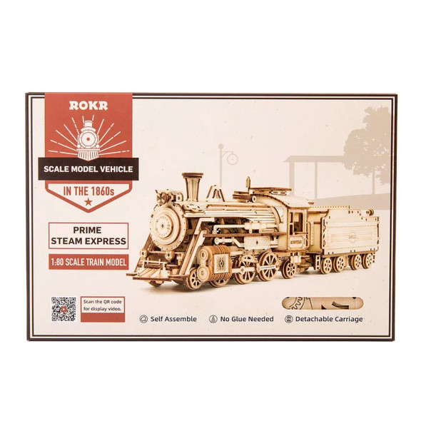 ROEMC501 ROBOTIME ROKR Prime Steam Express Trail 3D Wooden Puzzle