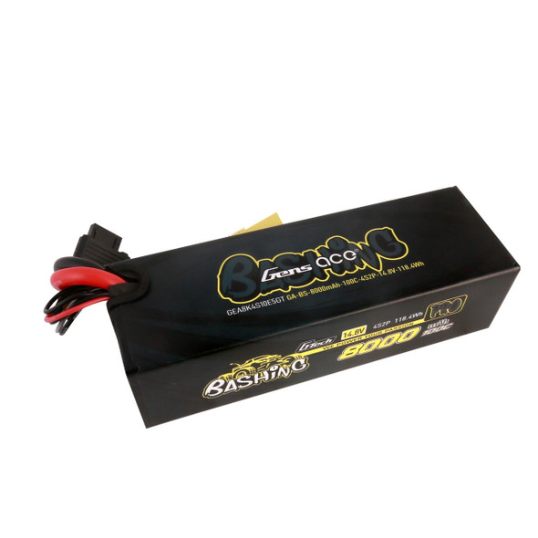 GA100C80004SEC5GT GENS ACE 8000mAh 100C 14.8V Bashing Pro G-Tech Li-Po Battery Pack with EC5 Plug for Arrma