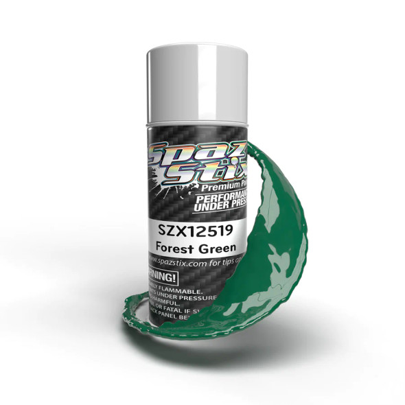 SZX12519 SPAZ STIX Forest Green Aerosol Paint, 3.5oz Can