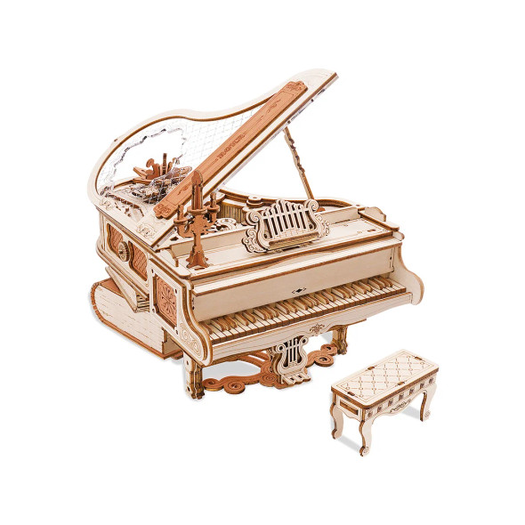 ROEAMK81 ROBOTIME ROKR Magic Piano Mechanical Music Box 3D Wooden Puzzle