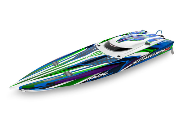 TRA103076-4GRN TRAXXAS Spartan SR: Brushless 36" Race Boat with TQi Traxxas Link Enabled 2.4GHz Radio System & Traxxas Stability Management (TSM) - Green