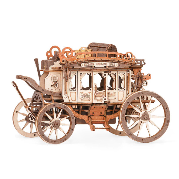 ROEAMKA1 ROBOTIME ROKR Stagecoach Mechanical Music Box 3D Wooden Puzzle