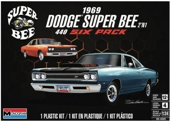 RMX14505 REVELL 1/25 1969 Dodge Super Bee 2'N1
