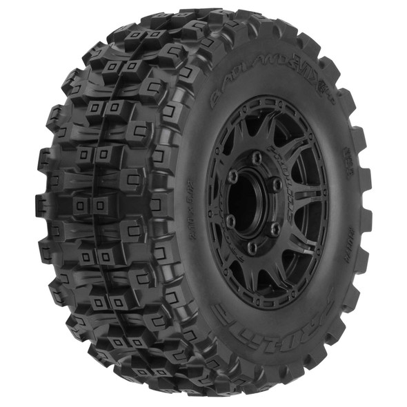 PRO1017410 PRO-LINE 1/10 Badlands MX28 Belted Front/Rear 2.8" MT Tires MTD 12mm/14mm Raid (2)