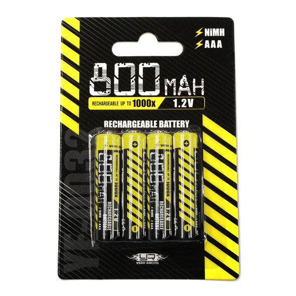 YAYE0032 YEAH RACING Rechargeable High Power 800mAh AAA NiMH Battery 4pcs (Mini-Z)