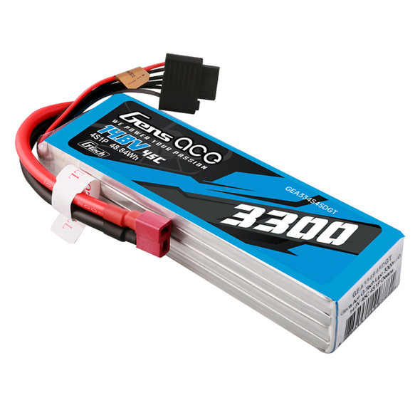 GA45C33004SDGT GENS ACE 3300mAh 4S 45C 14.8V G-Tech Li-Po Battery Pack w/Deans Plug