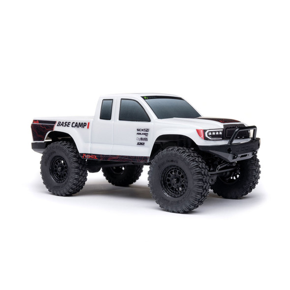 AXI-1219T1 AXIAL 1/24 SCX24 Base Camp 4WD Rock Crawler Brushed RTR w/Battery & Charger - White