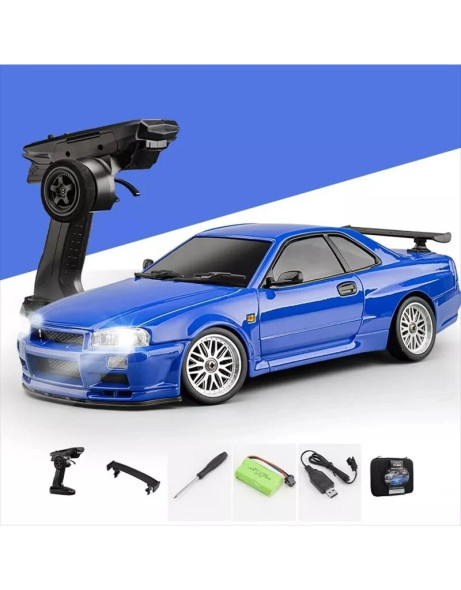 IMXLD01899BE IMEX 1/18 RWD Drift Car Skyline GT-R R34 RTR - Blue