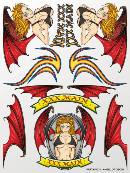 XXXS031 XXX MAIN RACING Angel of Death Sticker Sheet