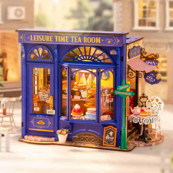 ROEDG171 ROBOTIME Rolife Leisure Time Tea Room DIY Miniature House