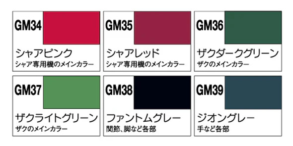 BANGMS108 BANDAI Gundam Zeon Marker Set (6 pieces)