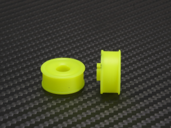 PNRMR2089F2 PN RACING Mini-Z 2WD Machine Delrin Cut Yellow Formula 8.5x20mm Flanged Wheel F2