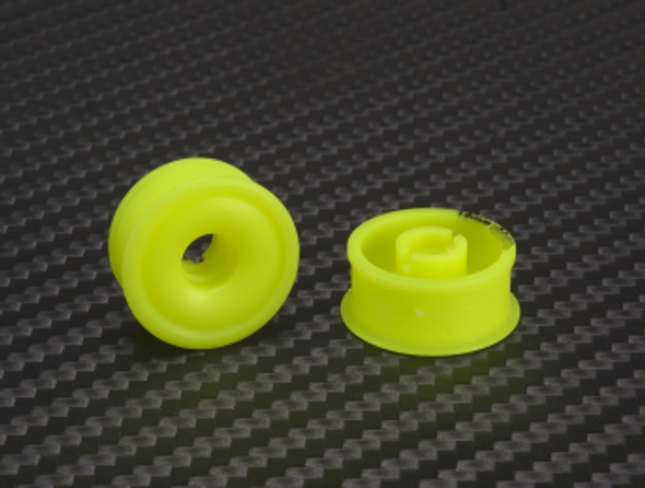 PNRMR2089F1-19 PN RACING Mini-Z 2WD Machine Delrin Cut Yellow Formula 8.5x19mm Flanged Wheel F1