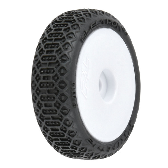 PRO1031413 PRO-LINE 1/24 Electron 2.0 Buggy Front/Rear Tires Mounted 7mm White (4): Micro-B