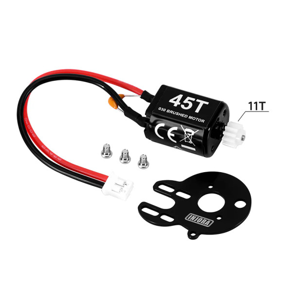 INJLOS29A INJORA 030 Brushed Motor with Mount for Losi Micro-B, Micro-T (45T)
