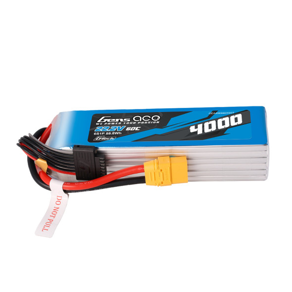 GA60C40006SXT90 GENS ACE G-Tech 6S 4000mAh 60C 22.2V LiPo Battery with XT90 Plug