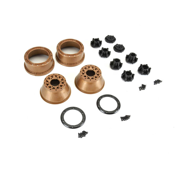 PRO281107 PRO-LINE Limited Edition Raid Bead-Loc Front/Rear 2.2"/3.0" 12 & 14mm SC Wheels (2) - Black/Bronze