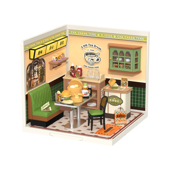 ROEDW021 ROBOTIME Rolife Hong Kong Bites Cafe DIY Miniature House