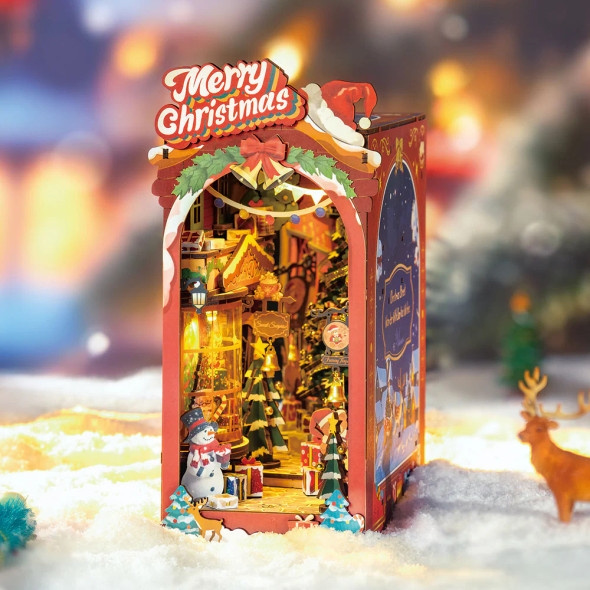 ROETGC06 ROBOTIME Rolife Christmas Street Scene DIY Book Nook