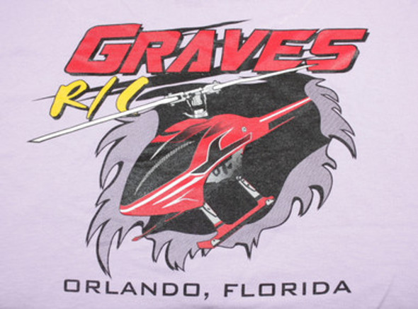 GVSHTEEPUR-C GRAVES RC HOBBIES Helicopter T-Shirt - Purple