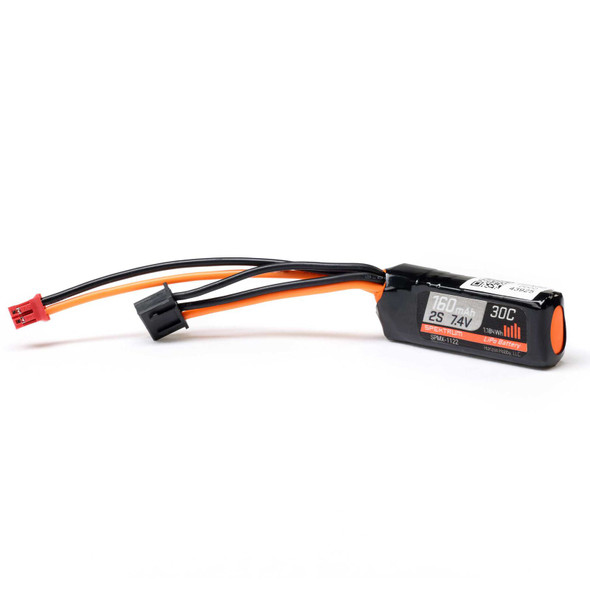 SPMX-1122 SPEKTRUM 7.4V 160mAh 2S 30C LiPo Battery: PH2.0