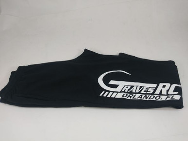 GVSSWEATBLK-C GRAVES RC HOBBIES Men's Sweatpants Straight Bottom - Black