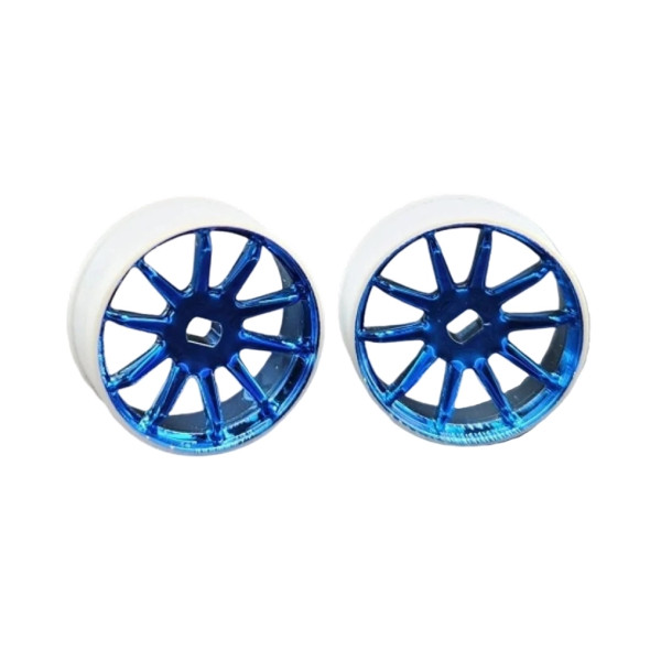GLRWHC003-3-BN GL RACING 4WD R10 Machine Cut Carbon Rim - Narrow (Front) +3 Offset - Blue