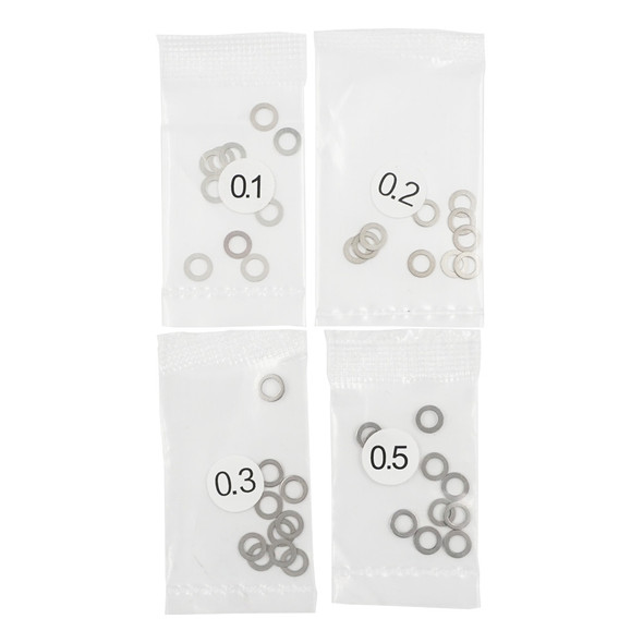 YA0644 YEAH RACING 3x5mm Stainless Steel Spacer (Shim) Set 0.1mm, 0.2mm, 0.3mm & 0.5mm