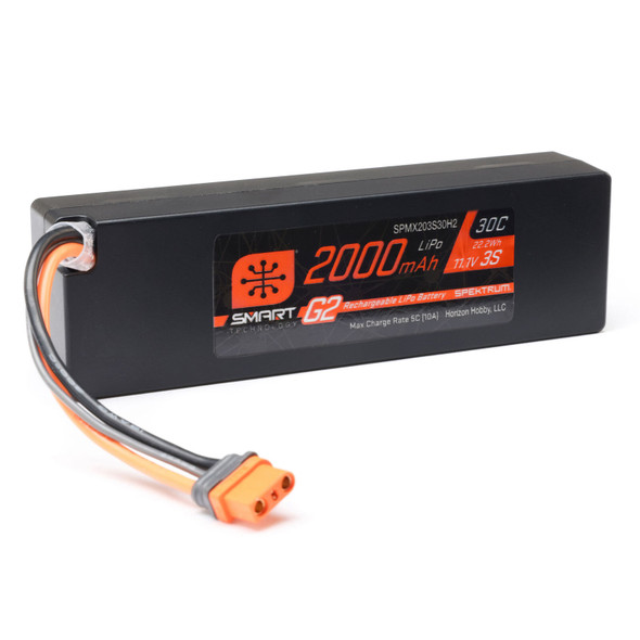 SPMX203S30H2 SPEKTRUM 11.1V 2000mAh 3S 30C Smart G2 LiPo Battery: IC2