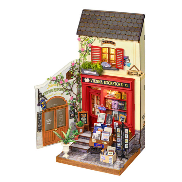 ROEDG183 ROBOTIME Rolife Vienna Bookstore DIY Miniature House