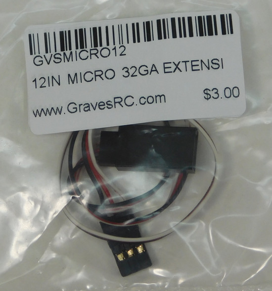 GVSMICRO12 GRAVES RC HOBBIES 12 Inch Micro 32GA Extension