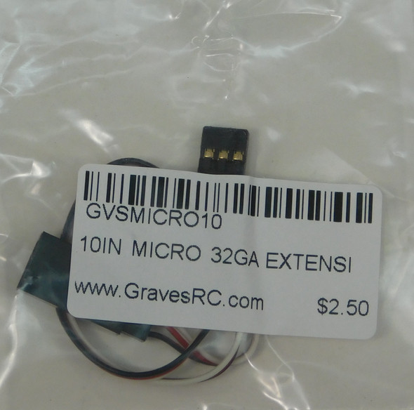 GVSMICRO10 GRAVES RC HOBBIES 10 Inch Micro 32GA Extension