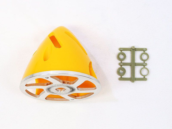INDSPINAF63Y INNOV8TIVE DESIGNS Air-Flow Spinner with Aluminum Backplate 63mm (2 1/2") Yellow