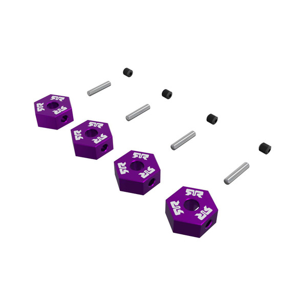 アルミパーツセット（パープル）ヨコモ　ae RC-10TC3用 ARA-3117 ARRMA 12mm Metal Wheel Hex Set (4) - Purple - Graves RC