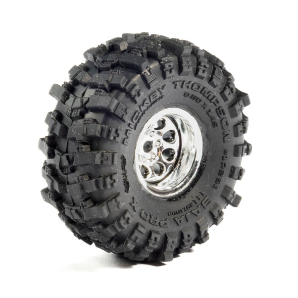 PRO1025110 PRO-LINE 1/30 Baja Pro X Front/Rear Mounted Chrome Beast Tires (4): Axial SCX30