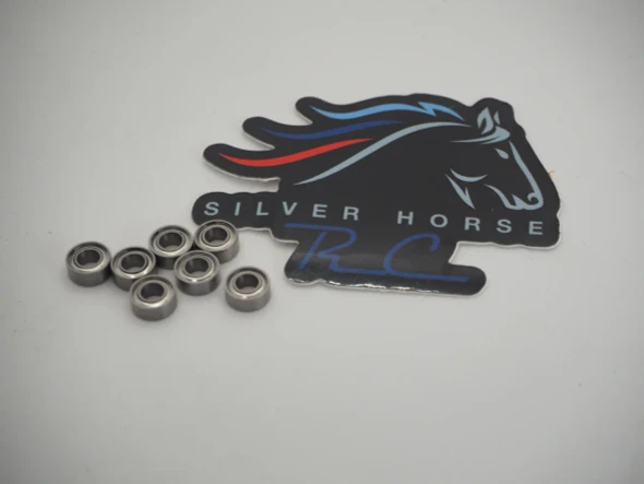 SHRCSH0902 SILVER HORSE Chrome Steel Speed Bearings - Pan Car Set (7)
