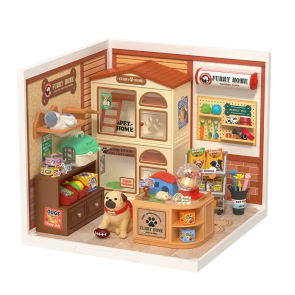 ROEDW027 ROBOTIME Rolife Furry Friends' Home DIY Miniature House