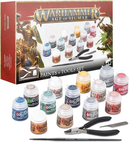 WH80-17 WARHAMMER Age of Sigmar: Paint & Tools Set