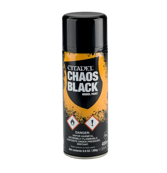 WH62-02 WARHAMMER Citadel Color Chaos Black Spray Paint 400ml (10oz)